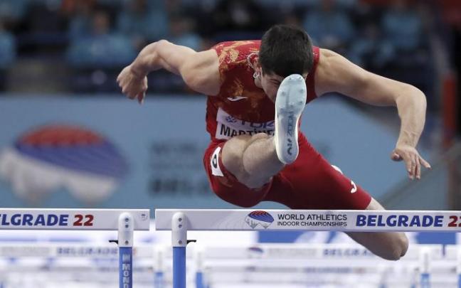 Asier Martínez durante la prueba