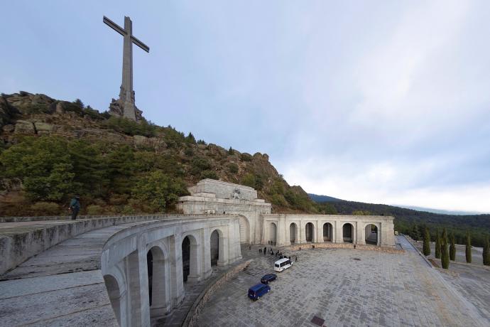 El Valle de los Caídos, el día que se procedió a exhumar los restos de Franco, en octubre de 2019.