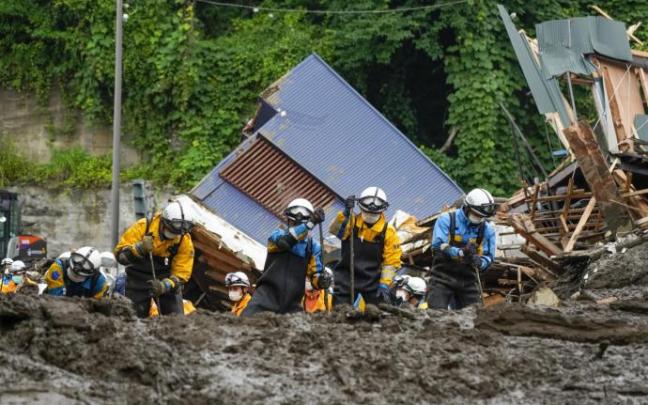 Tareas de búsqueda de los desaparecidos.