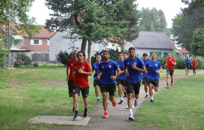 Un instante de la pretemporada del Athletic en Alemania hace dos años