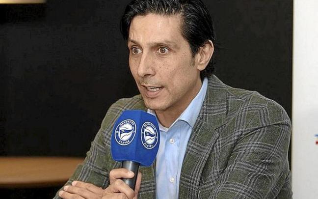 Sergio Fernández, durante la presentación de Salva Sevilla. Foto: Alex Larretxi