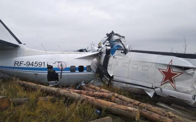 El avión accidentado.