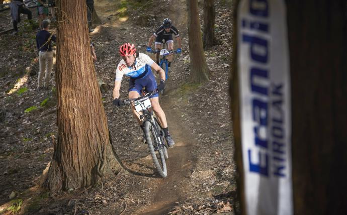 La prueba BTT que se organizó en Akarlanda en marzo.