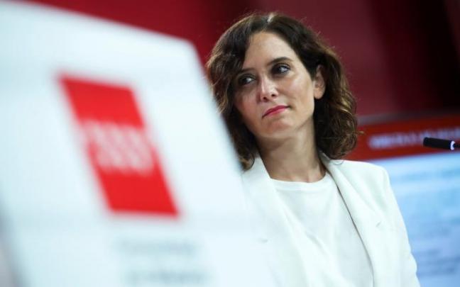 Isabel Ayuso durante al comparecencia en la que ha anunciado que Madrid no tendrá impuestos propios Isabel Ayuso durante al comparecencia en la que ha anunciado que Madrid no tendrá impuestos propios