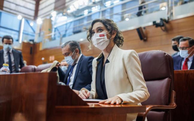 Ayuso, esta semana en la Asamblea de Madrid.