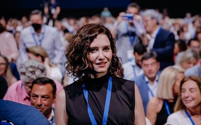 Isabel Díaz Ayuso en el Congreso del PP de Madrid.