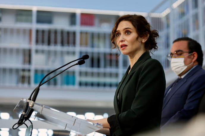Isabel Díaz Ayuso, este lunes por la mañana.