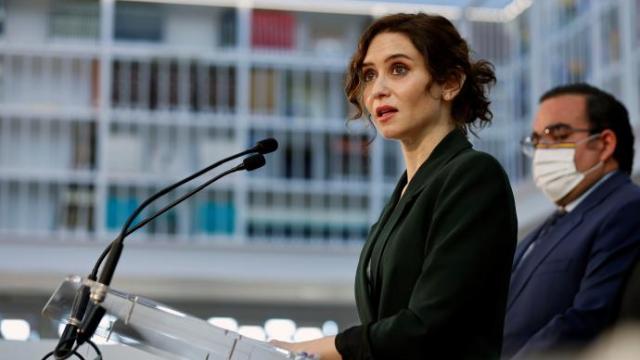 Isabel Díaz Ayuso, este lunes por la mañana.