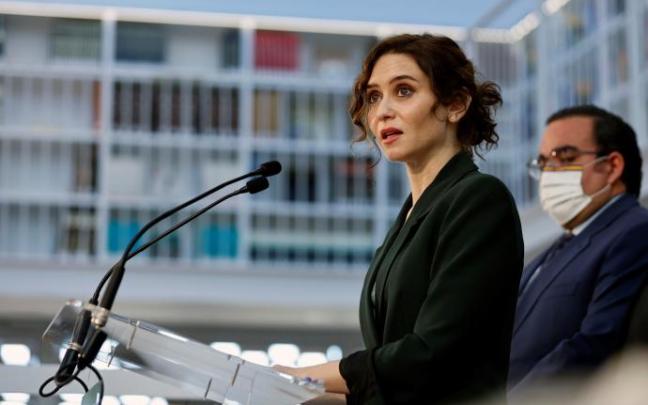 Isabel Díaz Ayuso, este lunes por la mañana.