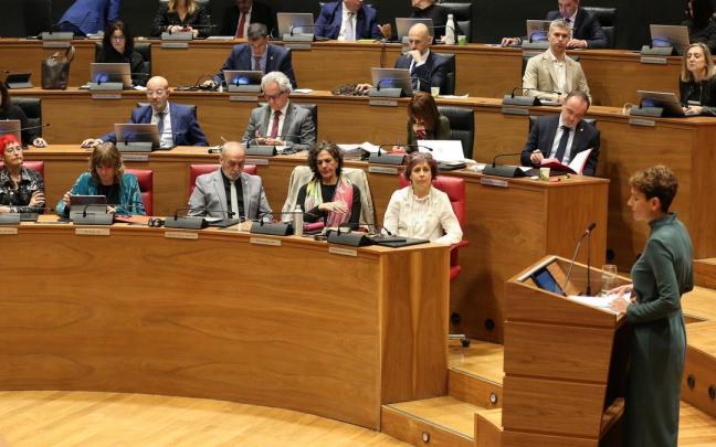 La presidenta Chivite, durante el Debate sobre el estado de la Comunidad.