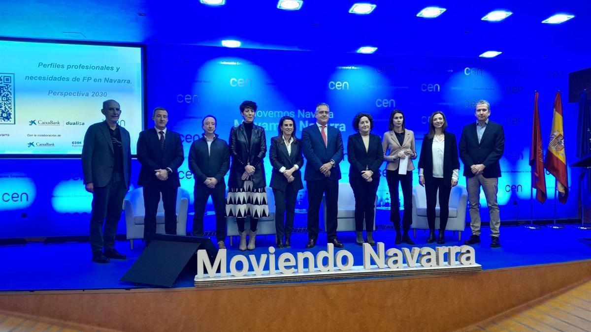 Imagen de la presentación del informe 'Perfiles profesionales y necesidades de FP en Navarra. Perspectiva 2030'.