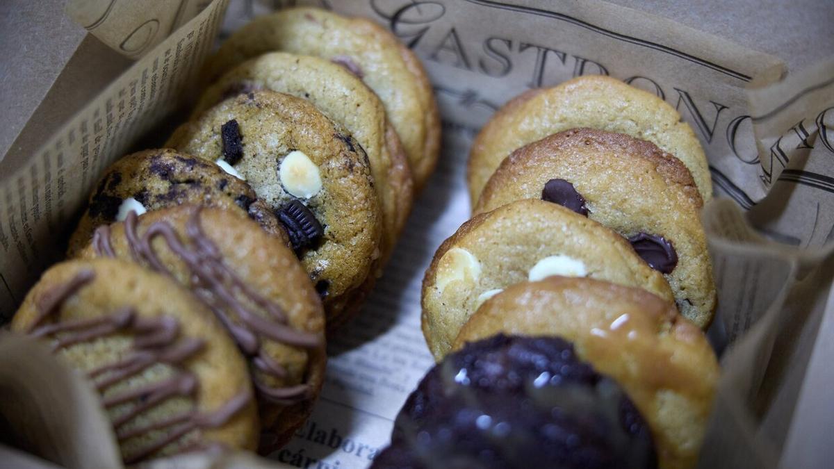 Imagen de las distintas variedades de cookies que salen del obrador de Sheila Millo.