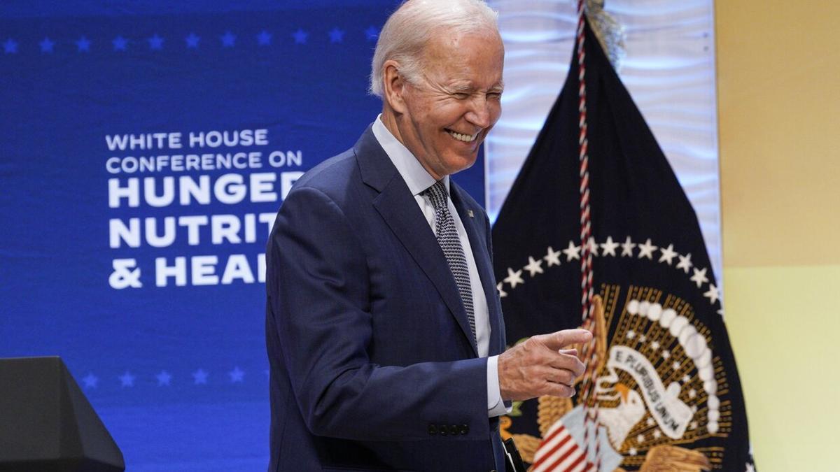 El presidente estadounidense, Joe Biden, durante la conferencia de la Casa Blanca sobre el hambre.