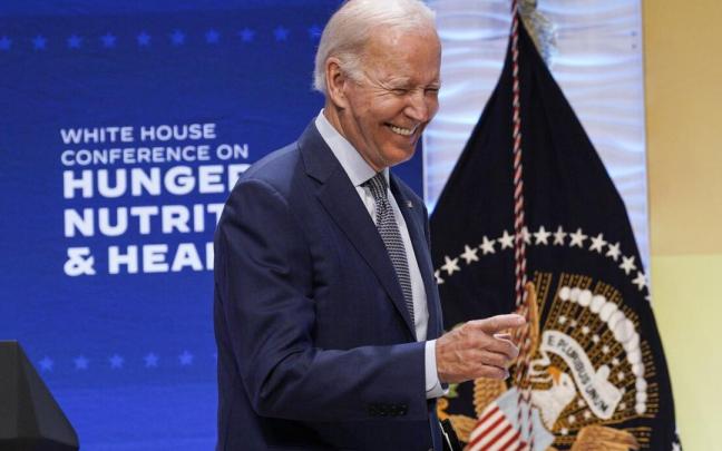 El presidente estadounidense, Joe Biden, durante la conferencia de la Casa Blanca sobre el hambre.