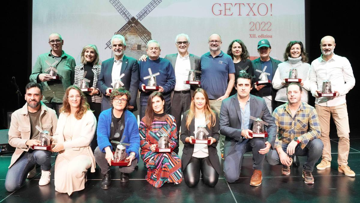 Foto de familia en la entrega de los premios Aixe! 2022.