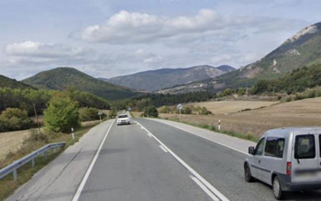 Tramo del accidente en la N-240-A.