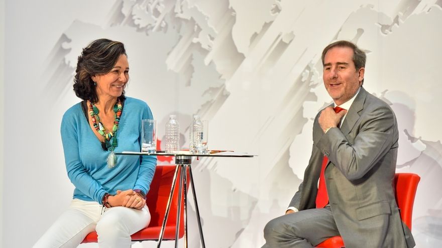 Héctor Blas Grisi Checa (der.) junto a Ana Botín, presidenta del Banco Santander.