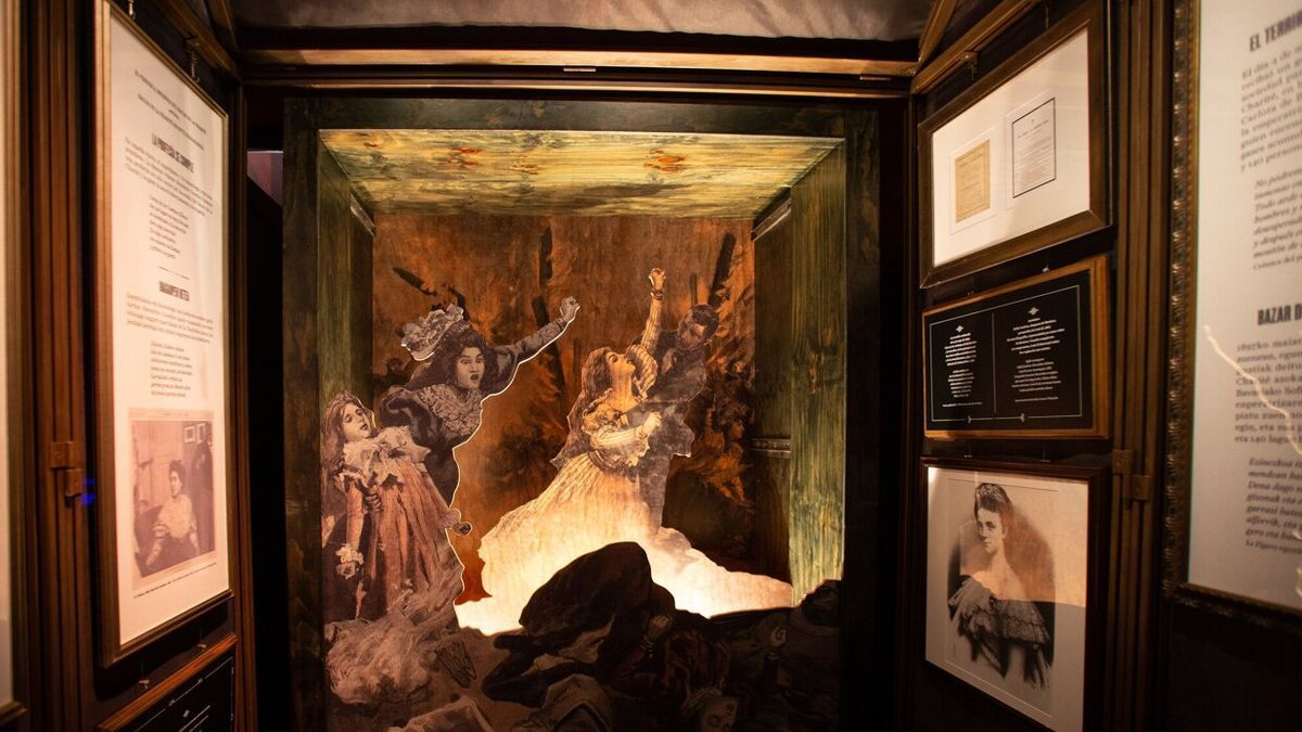 Representación del incendio de 1897 en el Bazar de la Charité.