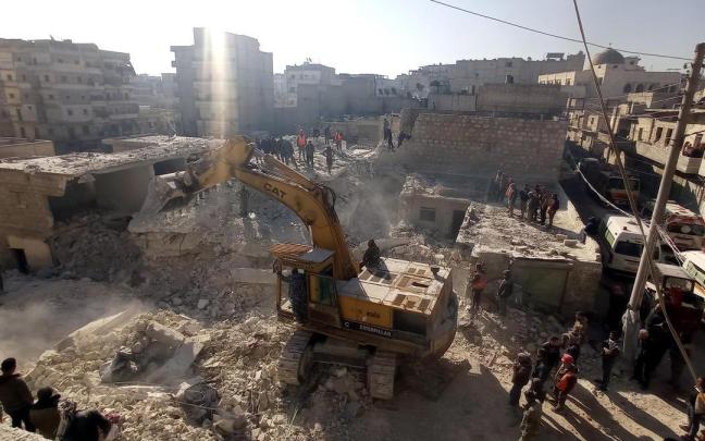 Imagen del edificio siniestrado