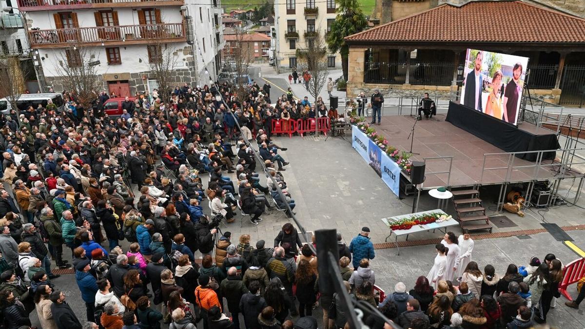 Homenaje a la montanera Amaia Agirre, que tuvo lugar este pasado sábado en Urnieta.