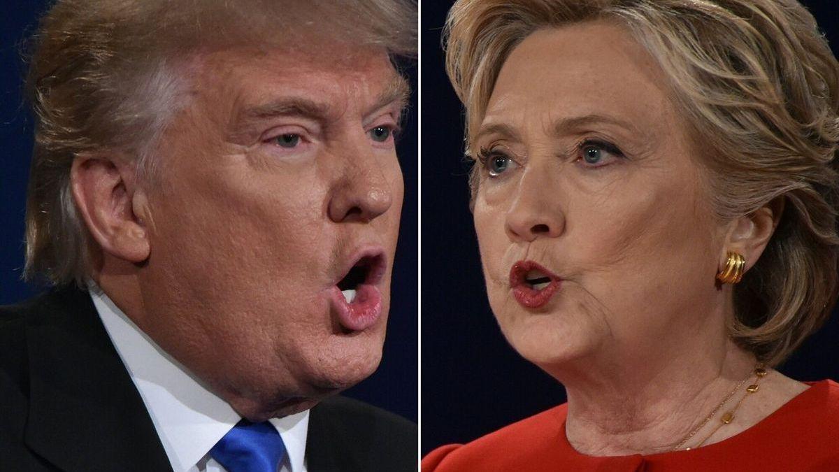 Donald Trump y Hillary Clinton en un debate electoral.