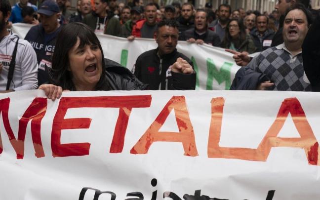 Manifestación en Vitoria del sector del metal alavés Manifestación en Vitoria del sector del metal alavés
