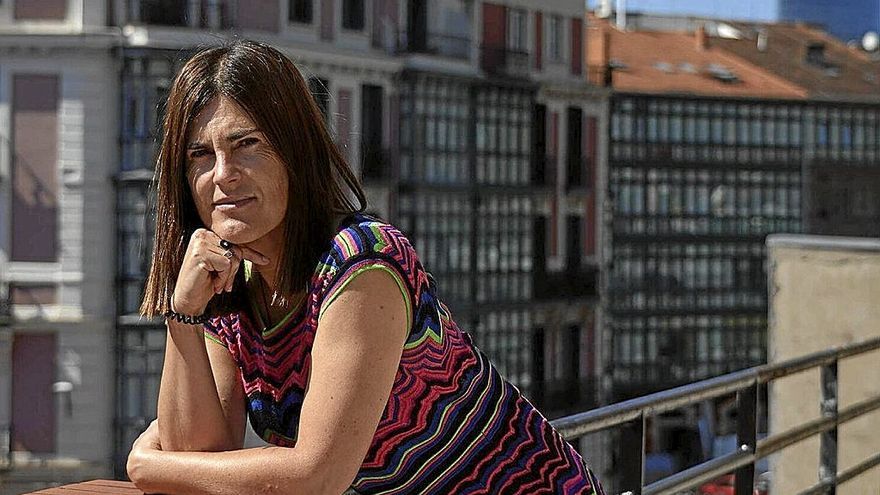 La portavoz de Elkarrekin Podemos-IU, Miren Gorrotxategi.