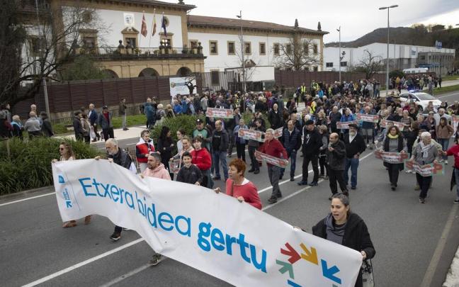 Manifestaci&oacute;n de Sare el 31 de diciembre de 2022 en Martutene