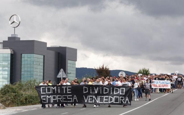 Manifestaci&oacute;n de los trabajadores de Mercedes este mi&eacute;rcoles