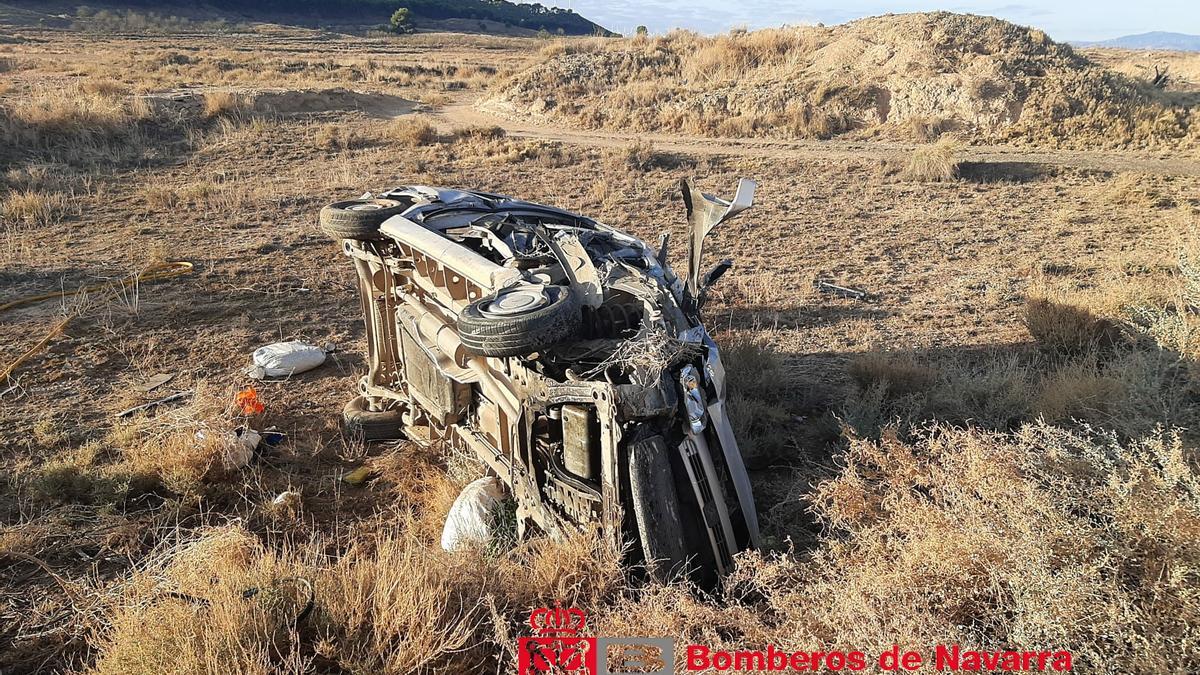 El vehículo, tras el accidentes