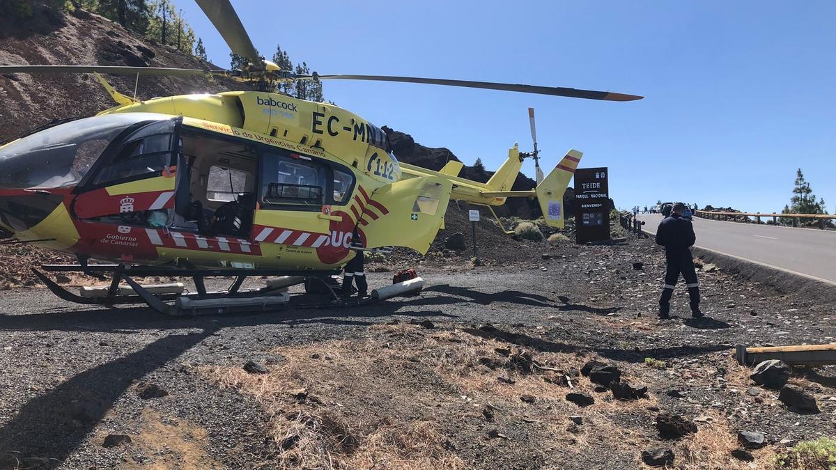 Imagen de un helicóptero de rescate.