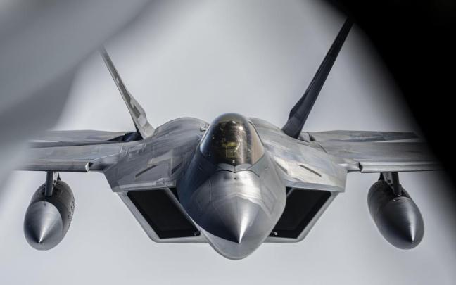 Un caza F-22 Raptor estadounidense.
