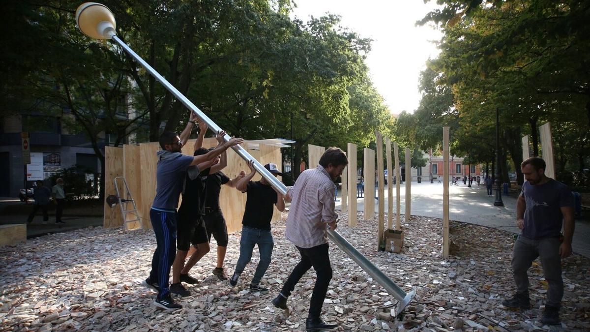 Una de las acciones art&iacute;sticas incluida en el programa de los Encuentros de Pamplona 72-22