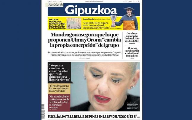 Portada de NOTICIAS DE GIPUZKOA 22/11/2022