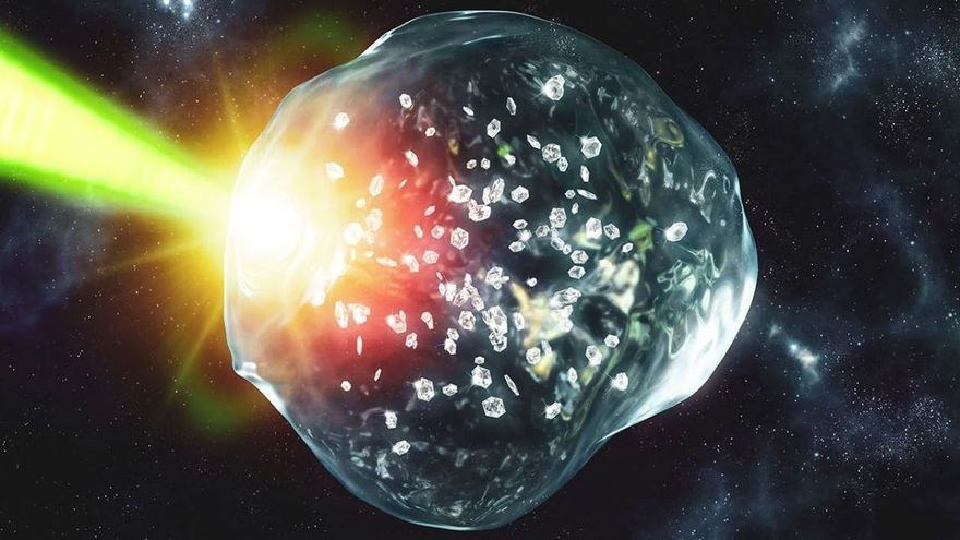 Un nuevo estudio proporciona una imagen más completa de cómo se forma la lluvia de diamantes en otros planetas.