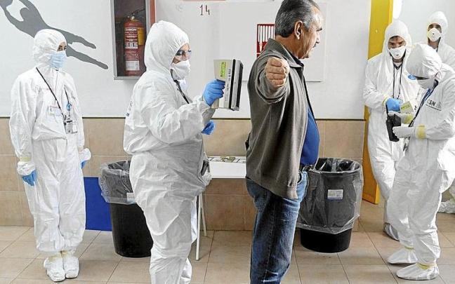 Realizaci&oacute;n de un simulacro de accidente nuclear anterior. | FOTO: DNA