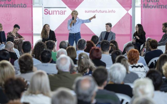 Yolanda Díaz en acto público de la Plataforma Sumar en Valencia Yolanda Díaz en acto público de la Plataforma Sumar en Valencia