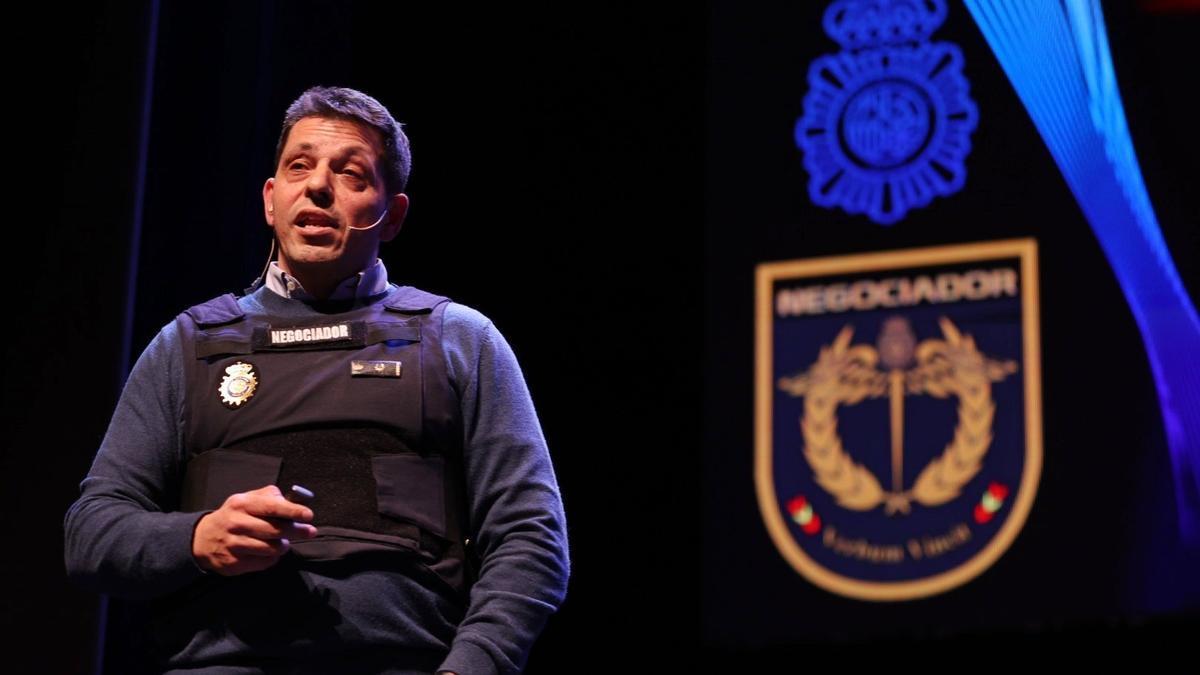 El inspector jefe David González ayer en el Baluarte.