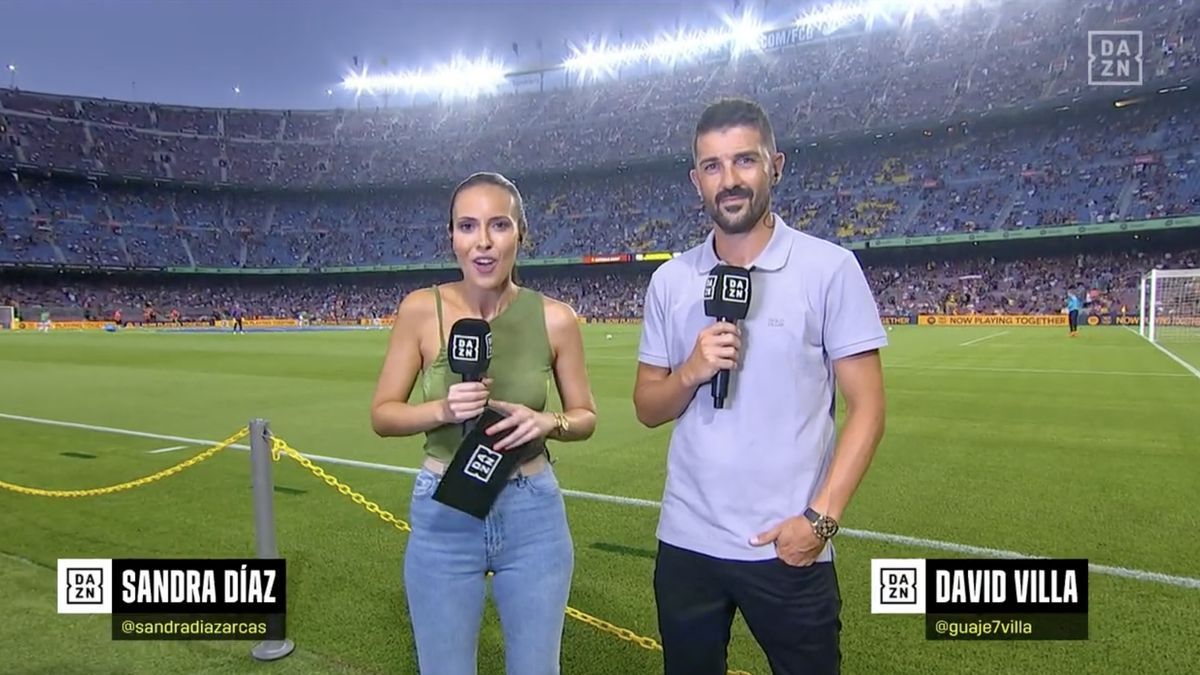 David Villa debuta como comentarista de DAZN.
