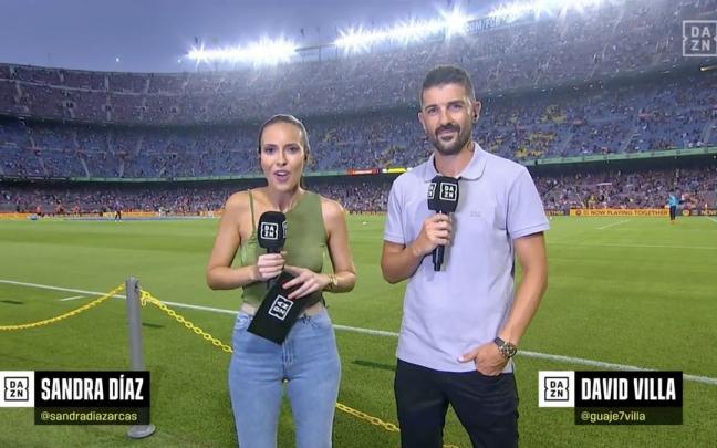 David Villa debuta como comentarista de DAZN.