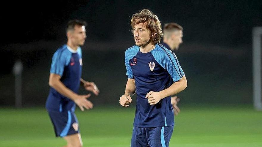 Luca Modric, en el entrenamiento de la selección croata. | FOTO: EFE