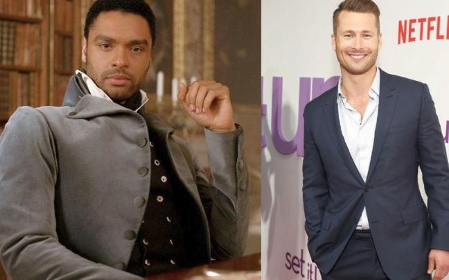Regé-Jean Page (arriba) y Glen Powell (abajo). Regé-Jean Page (arriba) y Glen Powell (abajo).