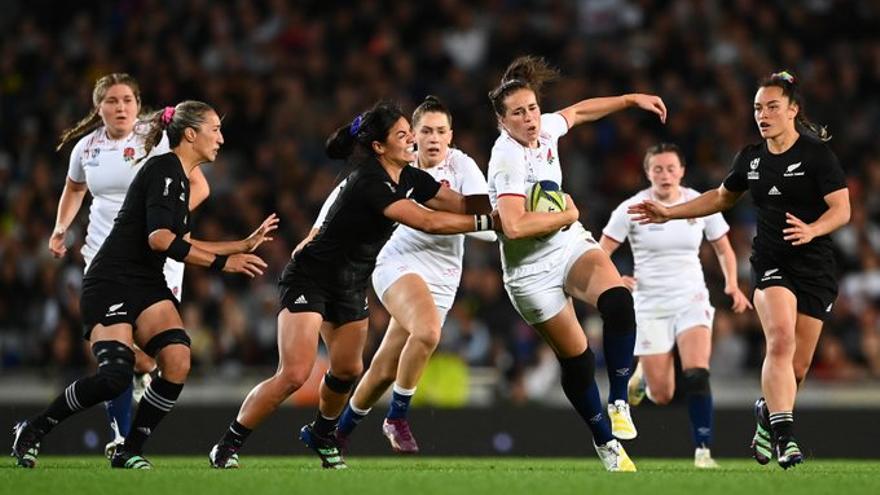 Imagen de la final de la Copa del Mundo femenina de 2022, entre Nueva Zelanda e Inglaterra.