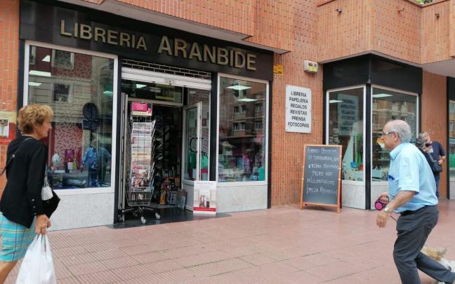 La librer&iacute;a Aranbide de Gasteiz, en la calle Pintor Aurelio Vera Fajardo