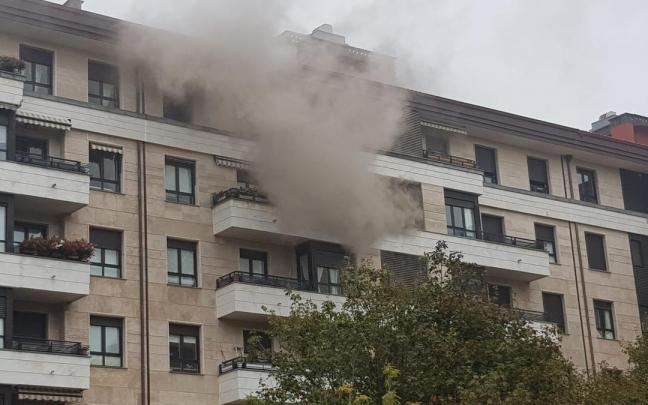 Incendio en un piso de Benta Berri en Donostia