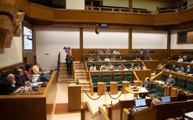 Un pleno del Parlamento Vasco. Un pleno del Parlamento Vasco.
