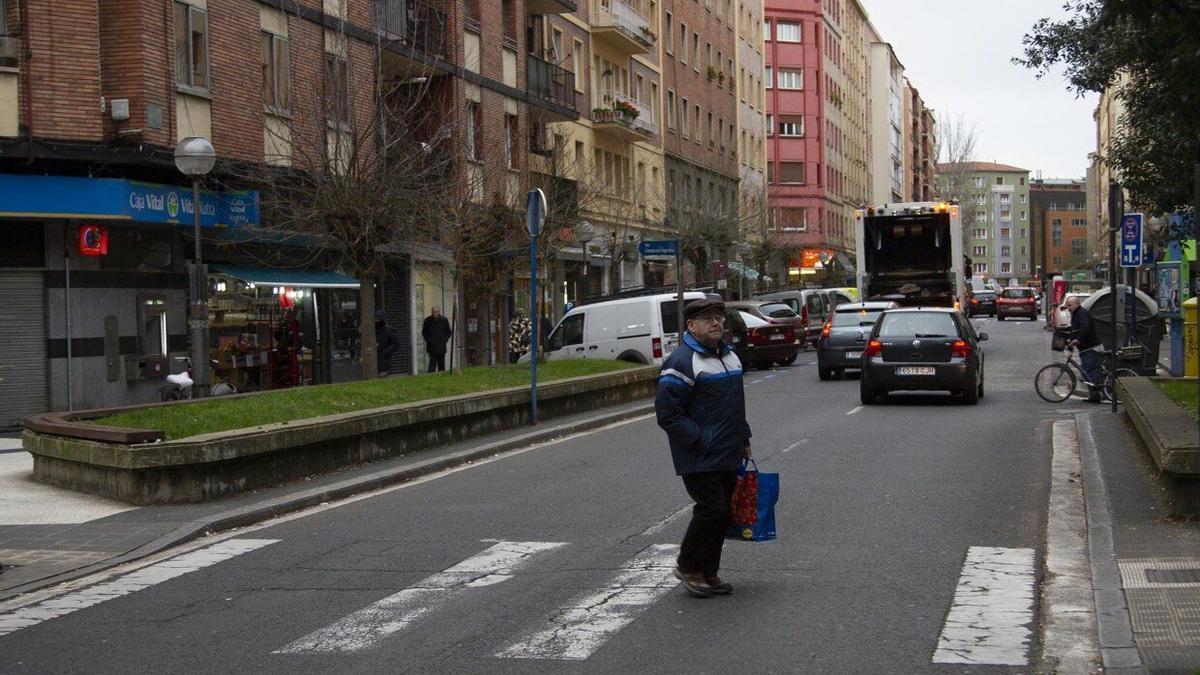 La calle Coronación de Vitoia-Gasteiz