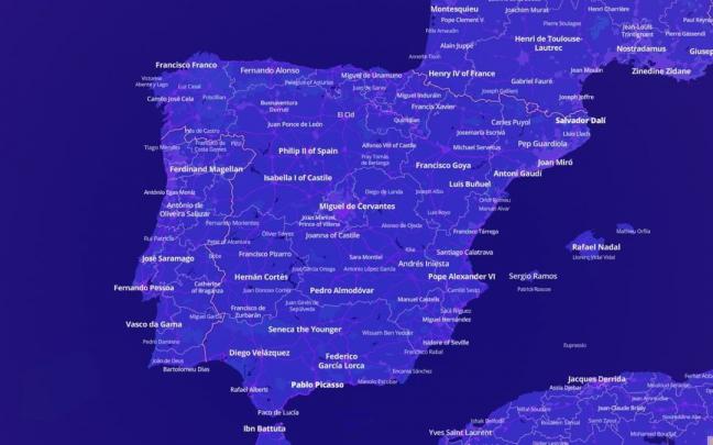 Mapa interactivo Notable People. Mapa interactivo Notable People.