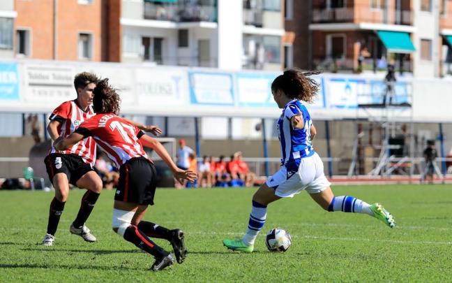Nerea Eizagirre antes de batir a Qui&ntilde;ones, tras recortar a Nerea Nevado