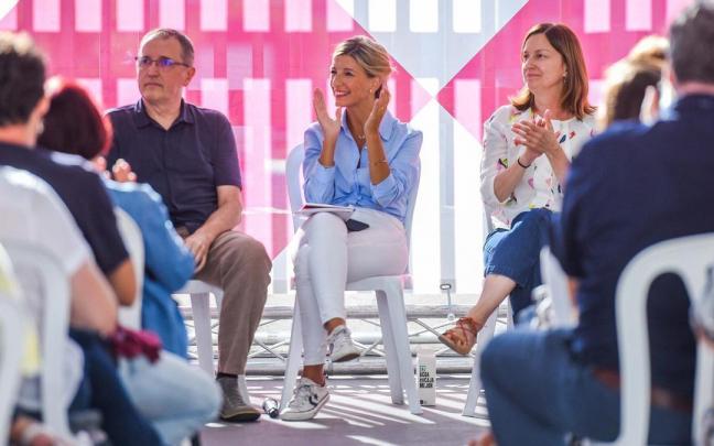 Yolanda Díaz, en su última visita a Bilbao para presentar su plataforma Sumar